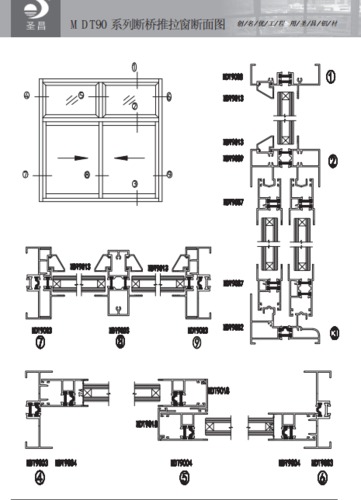 MDT90隔熱斷橋鋁合金